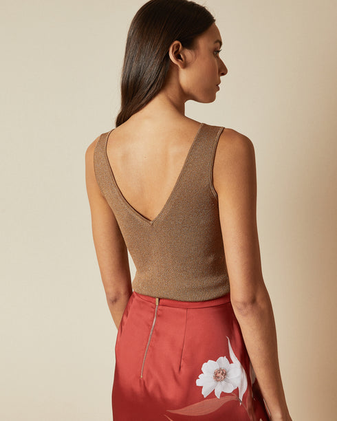 <P>Skinny V Neck Rib Tank</P>